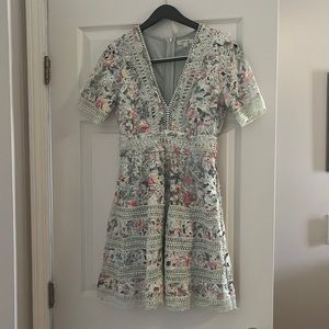 Lace Mint Floral Dress